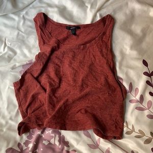 RUST CROPPED TANK TOP